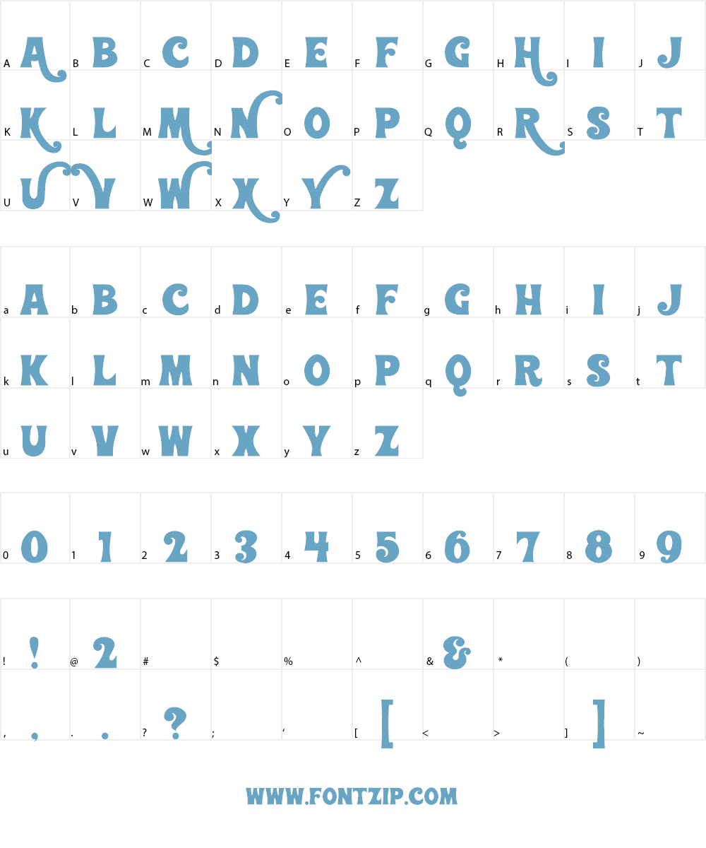 Wonderbar Font Character